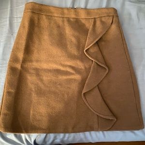 2 Euc wool jcrew skirt black and tan